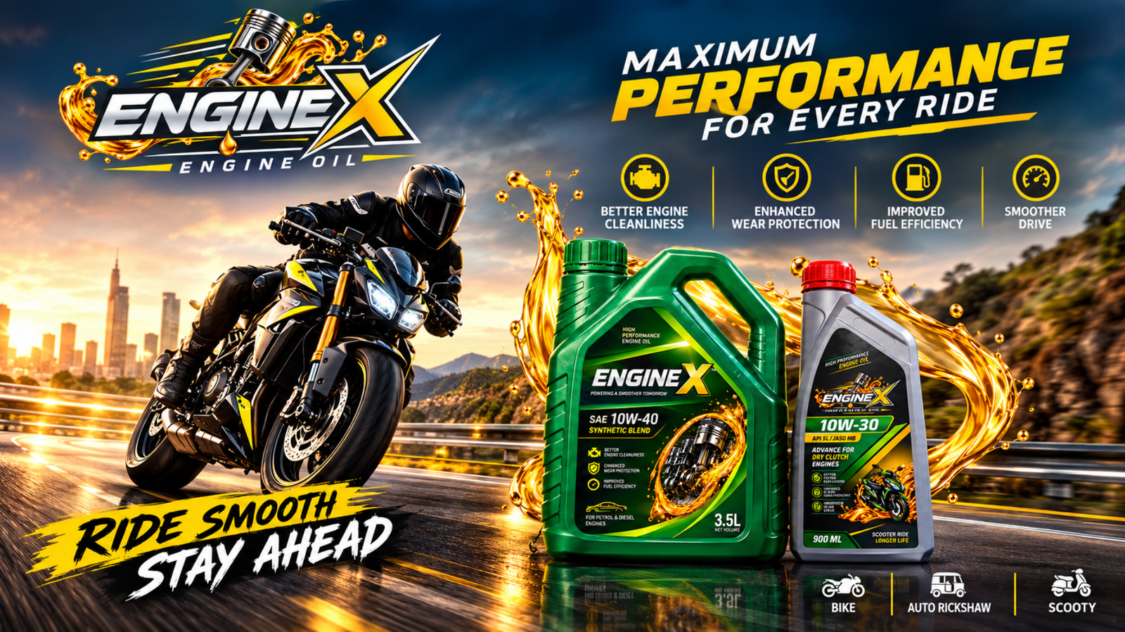 EngineX Engine Oil — Maximum Performance for Every Ride